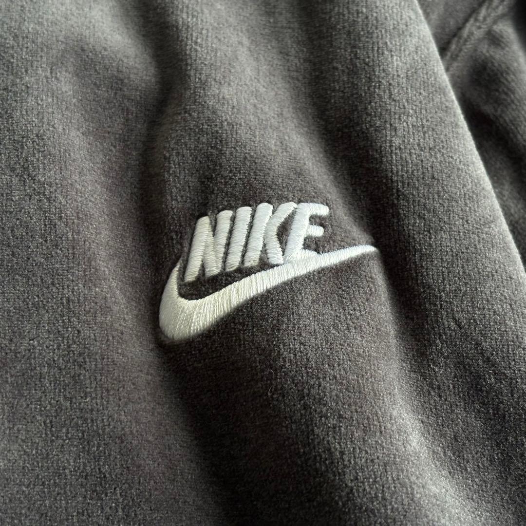 美品□NIKE ナイキ【M】ベロア セットアップ ブラック 刺繍ロゴ