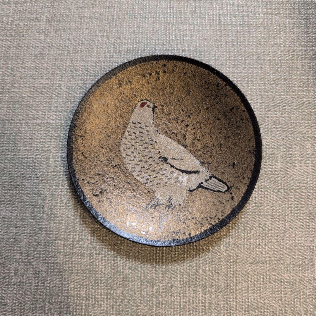 やのさちこ　豆皿 野々草ひとり重と龍の豆皿。 少し気が早いですが、新年を迎えることを