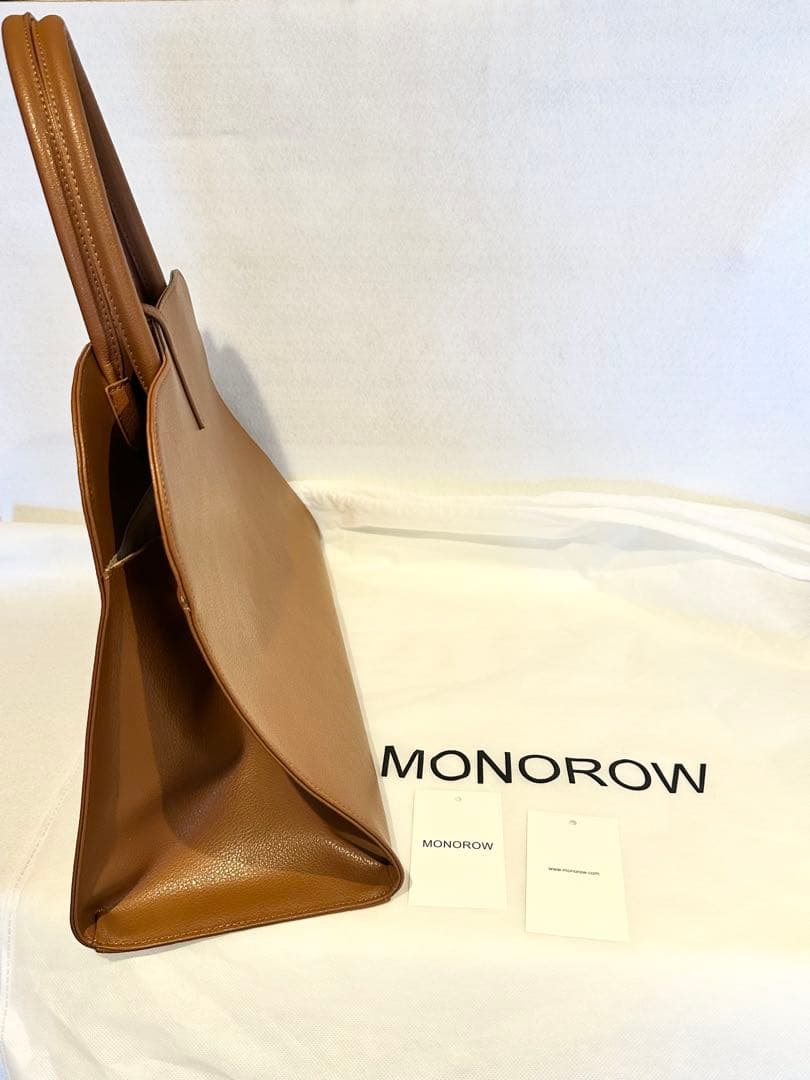 《値下げ》【新品未使用】MONOROWBLANCLARGEモノロウバッグキャメル