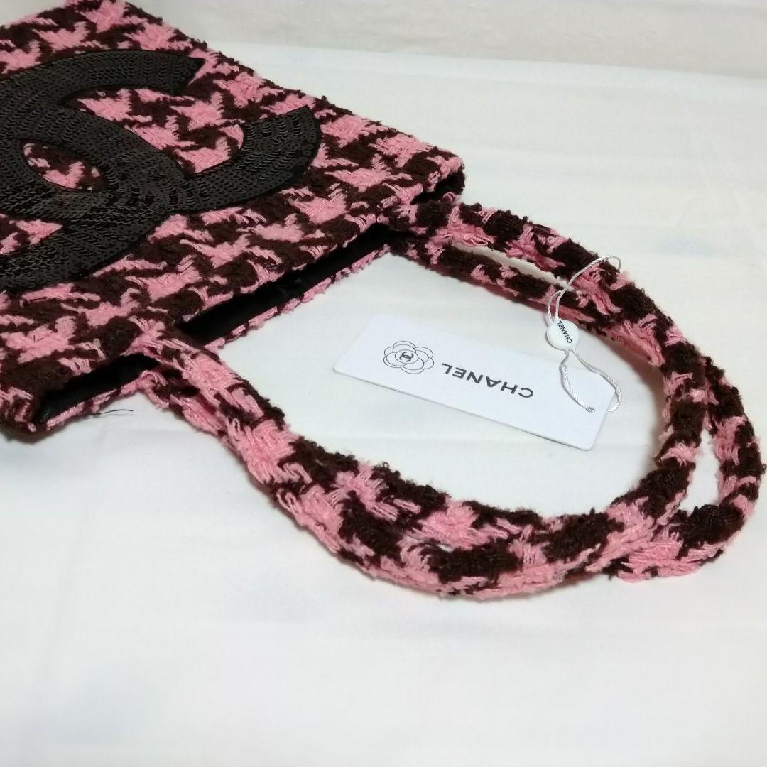 CHANEL 千鳥格子模様 ツイード スパンコール トートバッグ 非売品