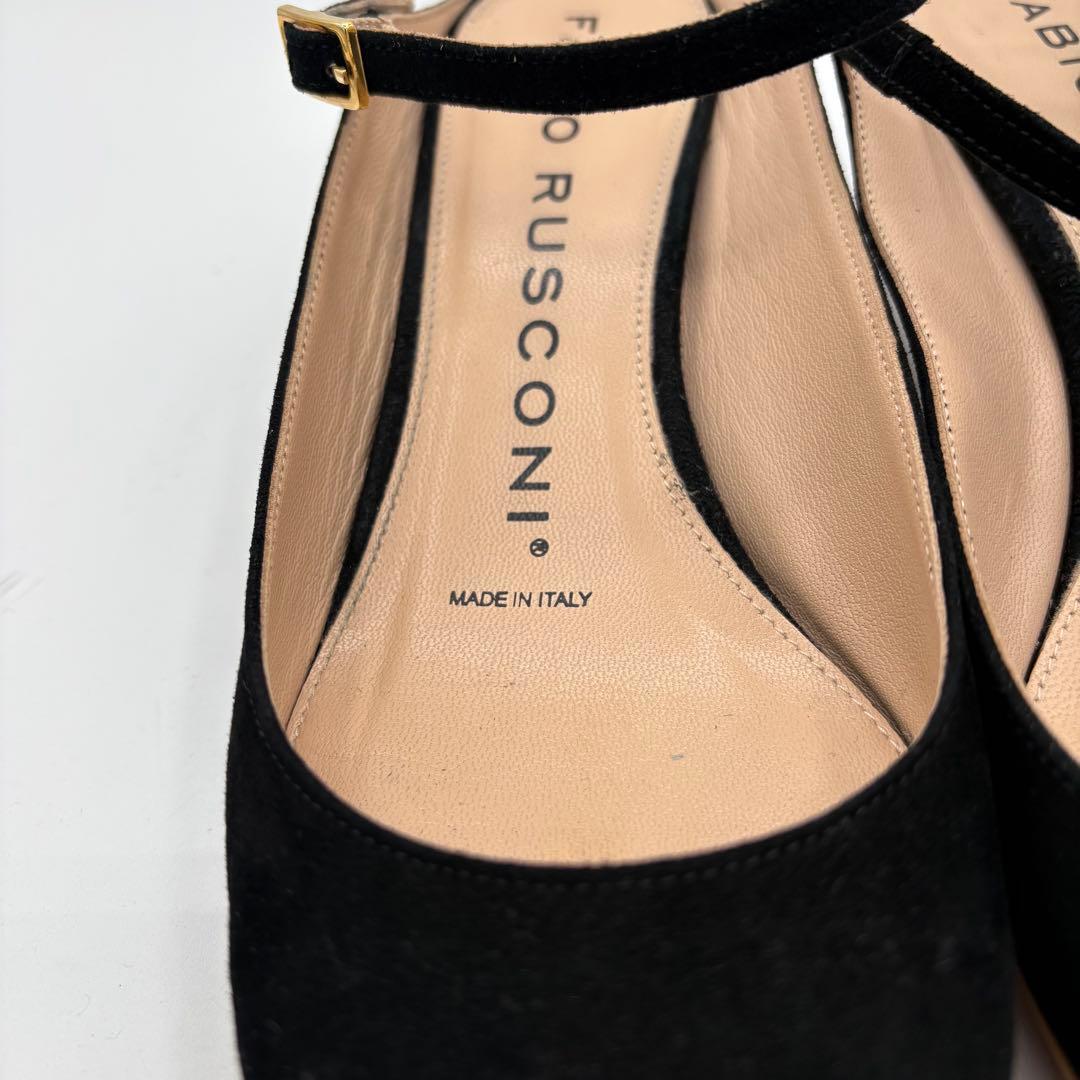 ファビオルスコーニ【24.5cm】ミュール　ストラップ　ビブラムソール　スエード