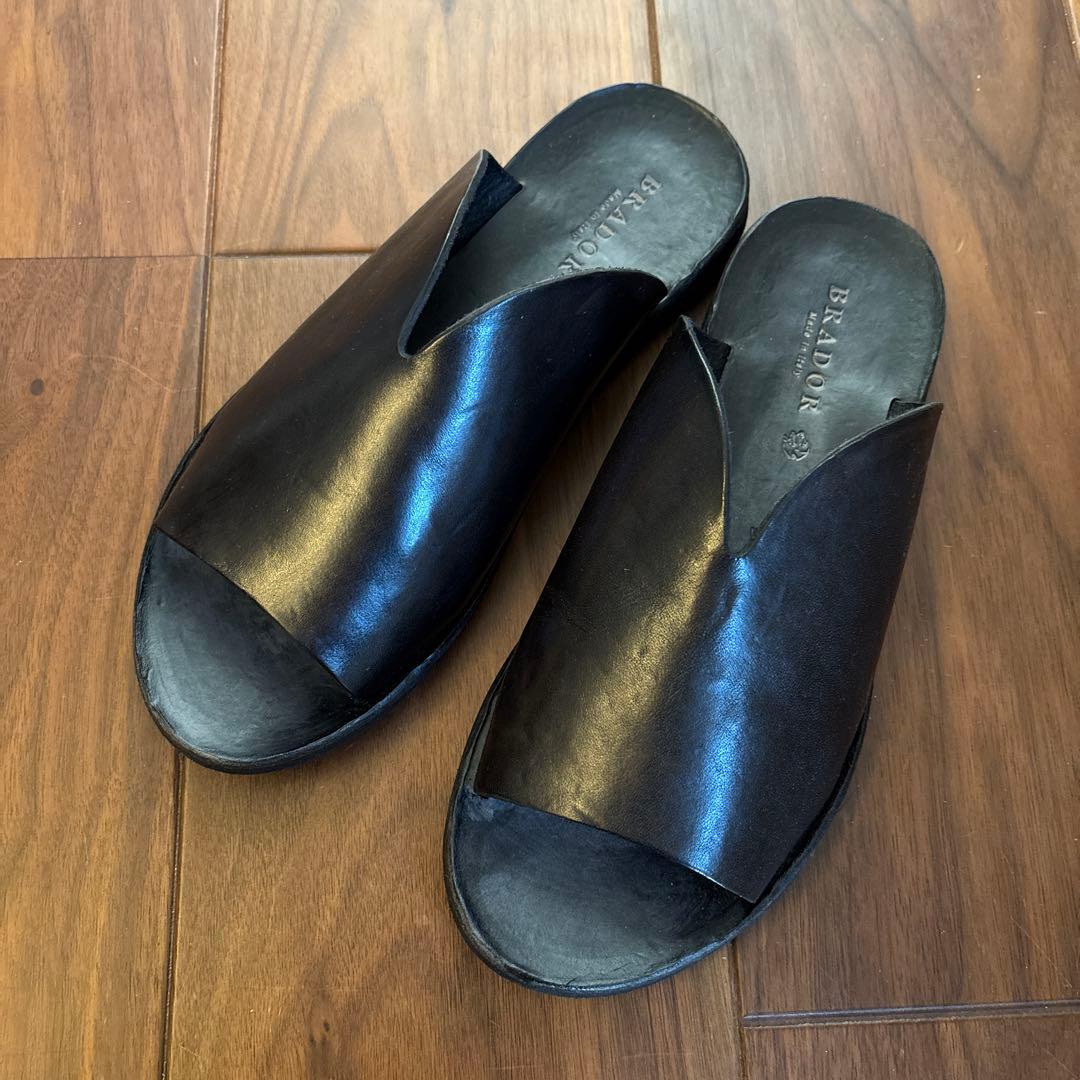 【未使用品】BRADOR 38(24.0-24.5) ブラック サンダル BRADOR（ブラドール） サンダル LEATHER SANDALS サンダル 2026年春夏