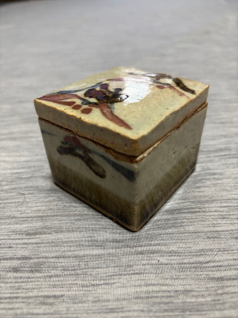 河井寛次郎 真作 双花文陶筥 鑑定済み 共箱 極美品 販売価格以下