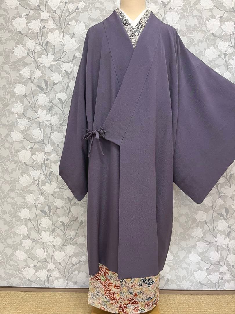 正絹 道中着ロングコート 無地