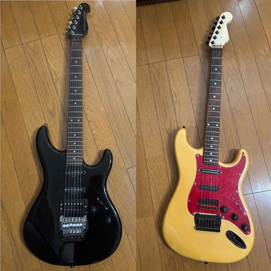 エレキギター二本セット、バラ売り不可ジャンク品 One Day Guitar Show2025】 Bacchus GS-4DX RSM/P PWHMH エレキギター