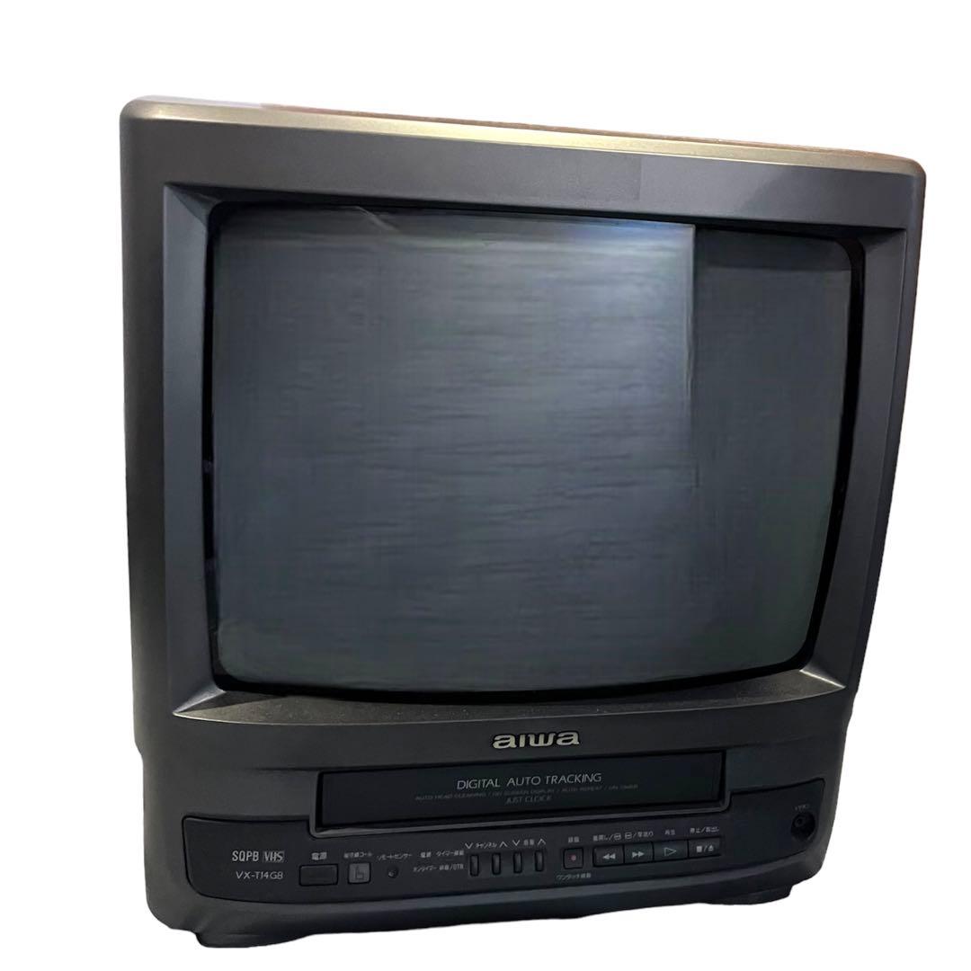 《ジャンク》14インチ　テレビデオ　VHSビデオー体型　AIWA 地デジ付き