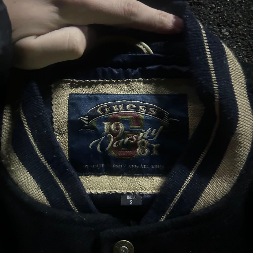 Guess 80s スタジャン レザーアーム vintage 古着 アメカジ