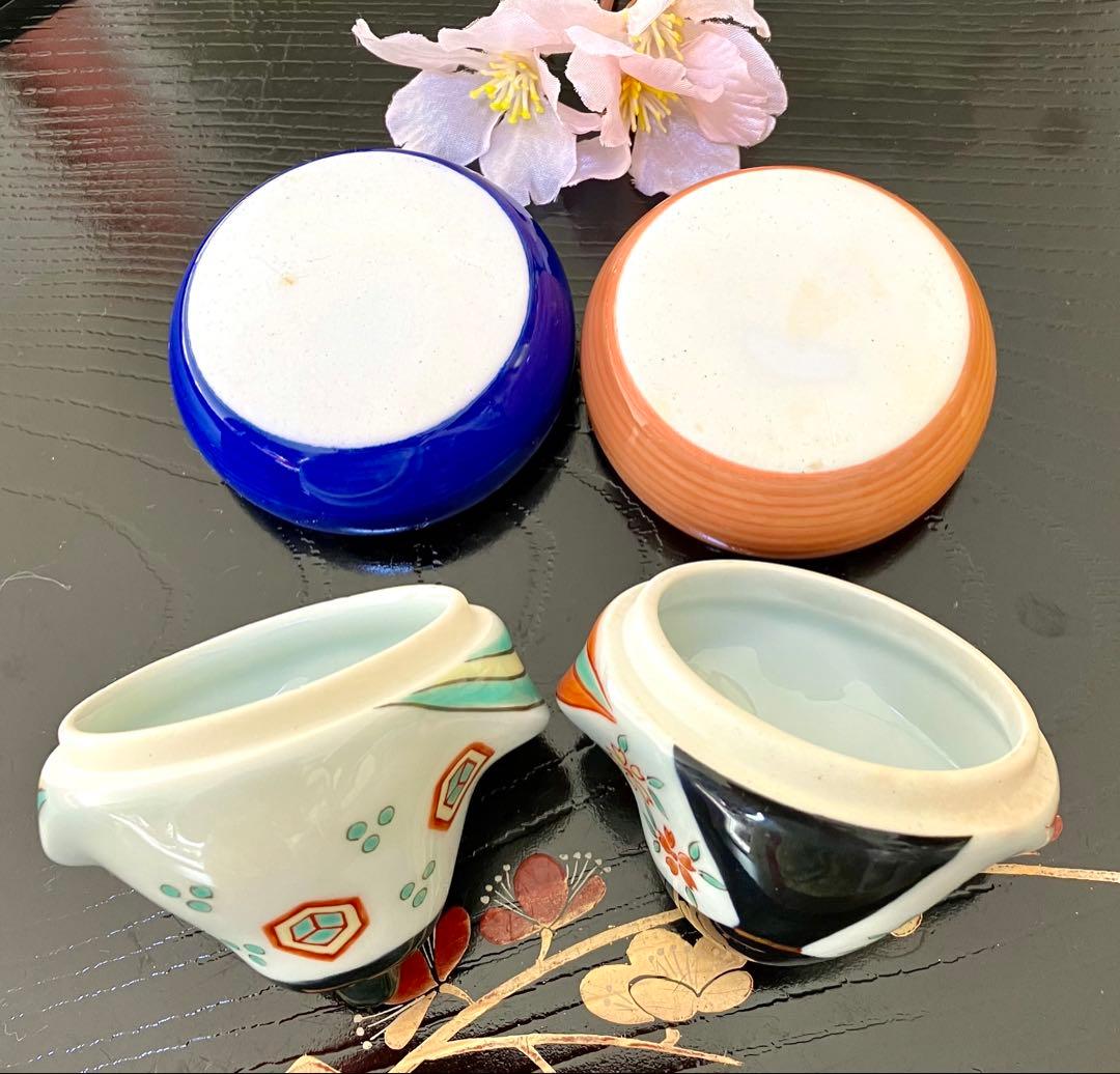 ひな祭り お雛様 お代理様 蓋付き 珍味入れ 有田焼 幸楽窯 2点セット