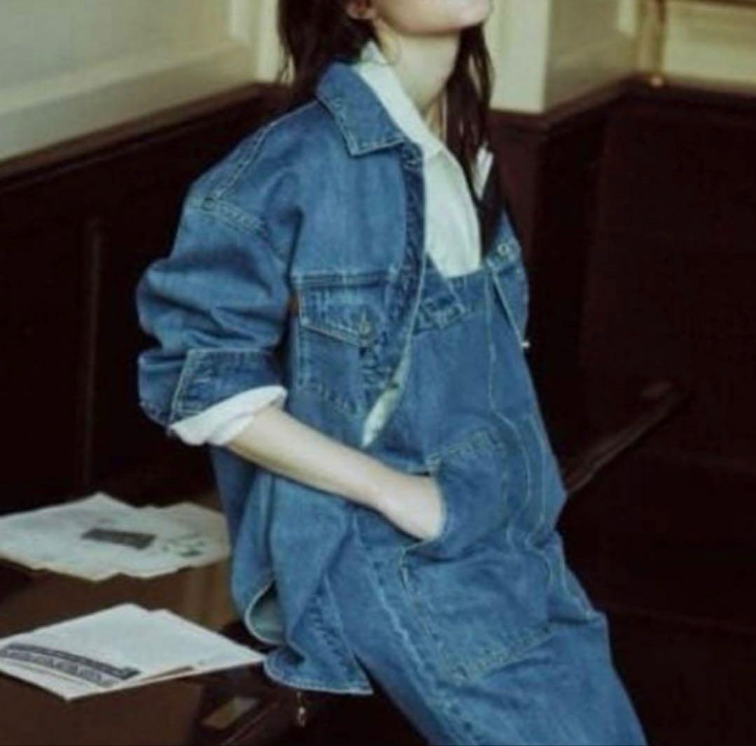 美品 スピックアンドスパン 22SS デニムシャツ ジャケット ブルー 人気