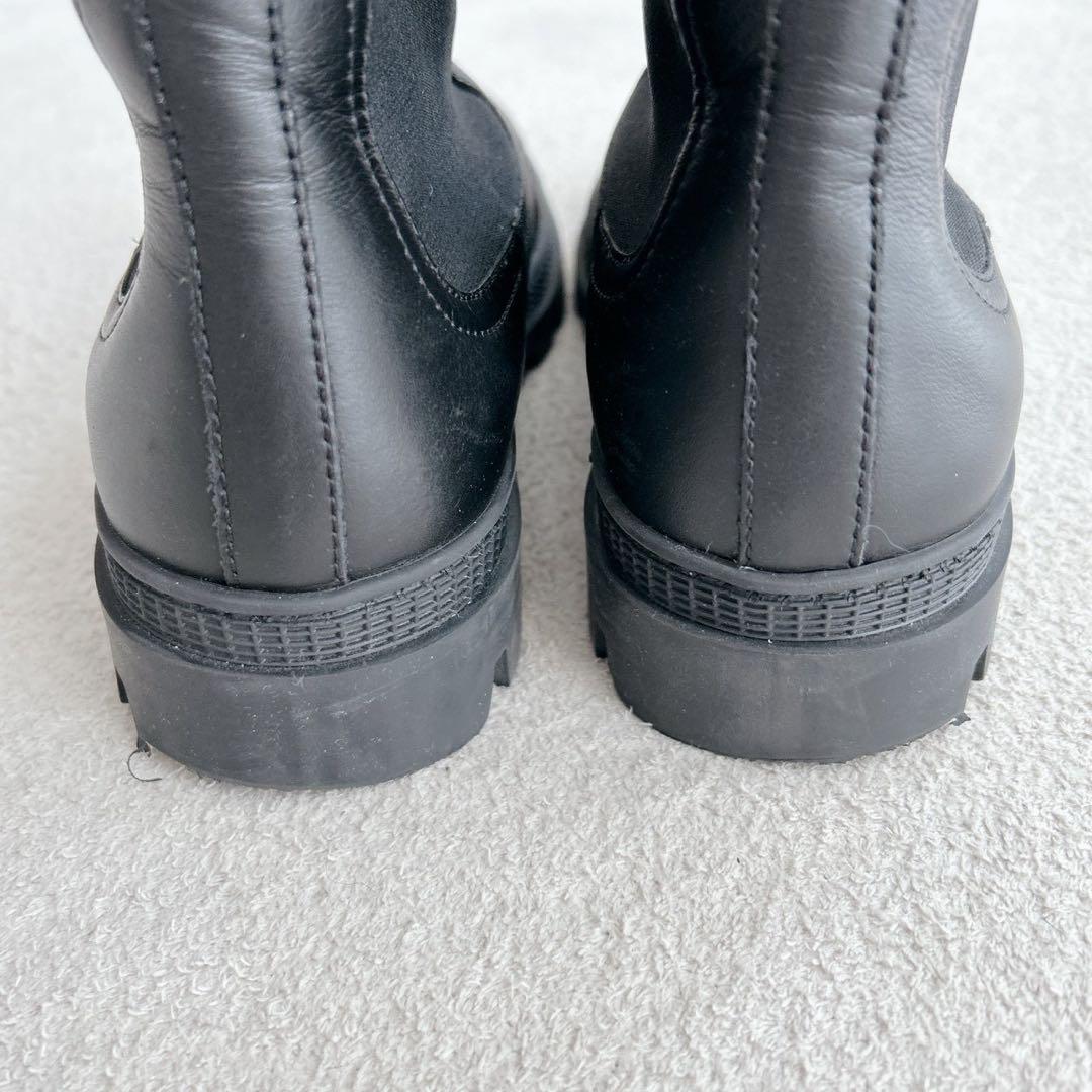 LOEWE ロエベ レザー サイドゴア チェルシーブーツ ブラック 37 - メルカリ