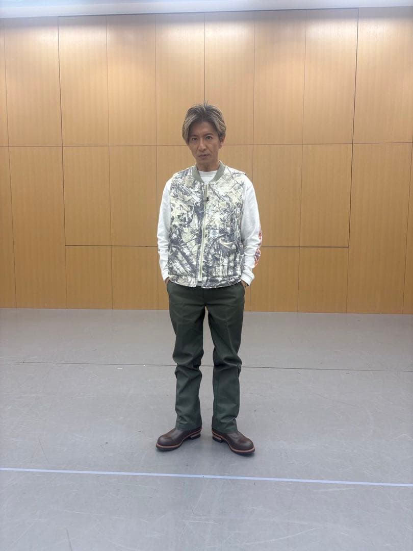 キムタク着 ハイドアンドシーク カモ ジップ ワーク ベスト GDC XL