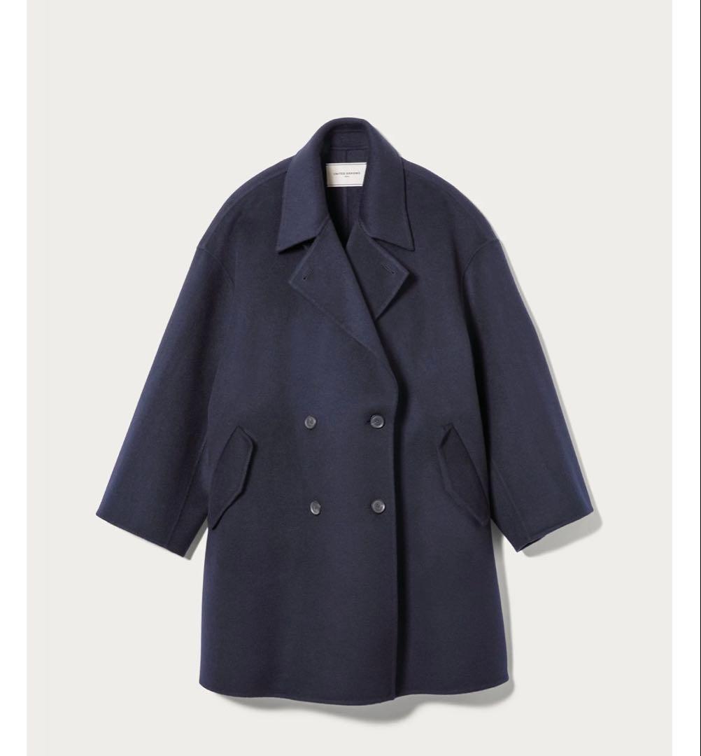 超美品 完売品23AW ユナイテッドアローズ リバー ミドル ピーコート36