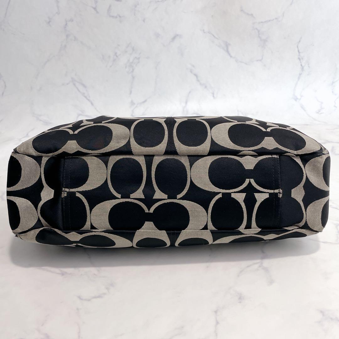 COACH ハンドバッグ シグネチャー キャンバス×レザー ショルダー