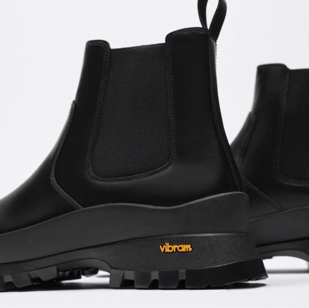 新品未使用タグ付き】ZARA VIBRAM レザーブーツ 28,3センチ - メルカリ