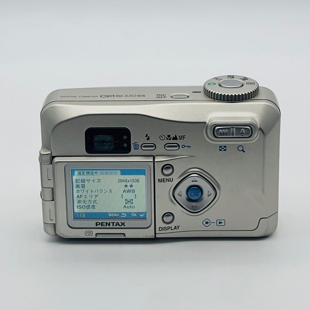 動作確認済み】PENTAX OPTIO 330GS デジタルカメラ 単三電池