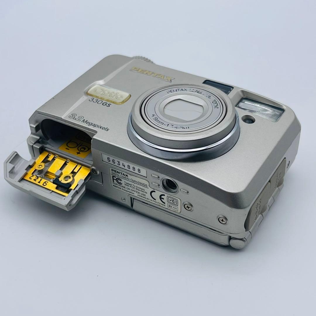 動作確認済み】PENTAX OPTIO 330GS デジタルカメラ 単三電池