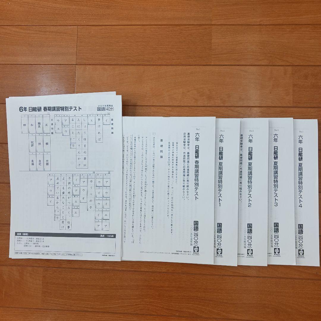 ①【2個口発送】日能研 6年生 各種テキスト 栄冠 全国公開模試 育成