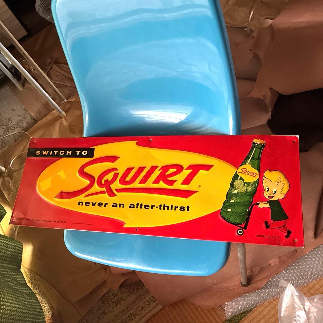 50s SQUIRTヴィンテージ看板 - メルカリ