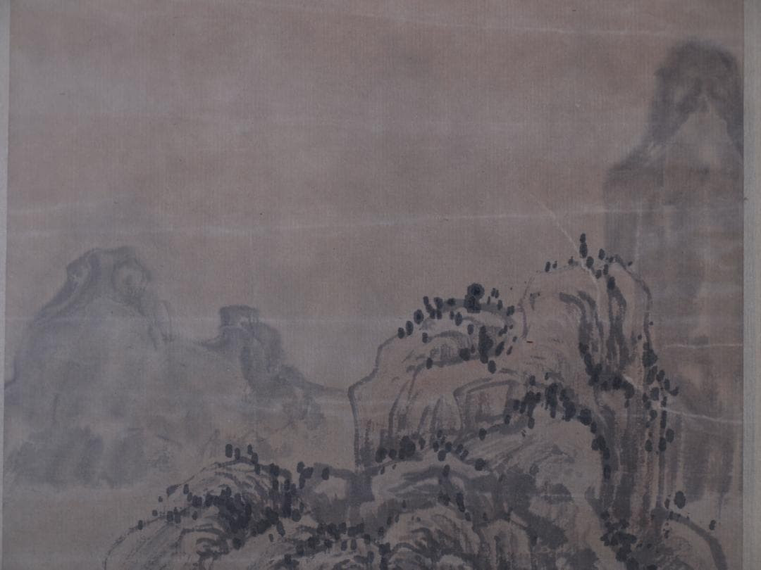 中国 清時代 古掛け軸「紙本」肉筆保証 中国画家 唐物唐本 DE433A4-4の