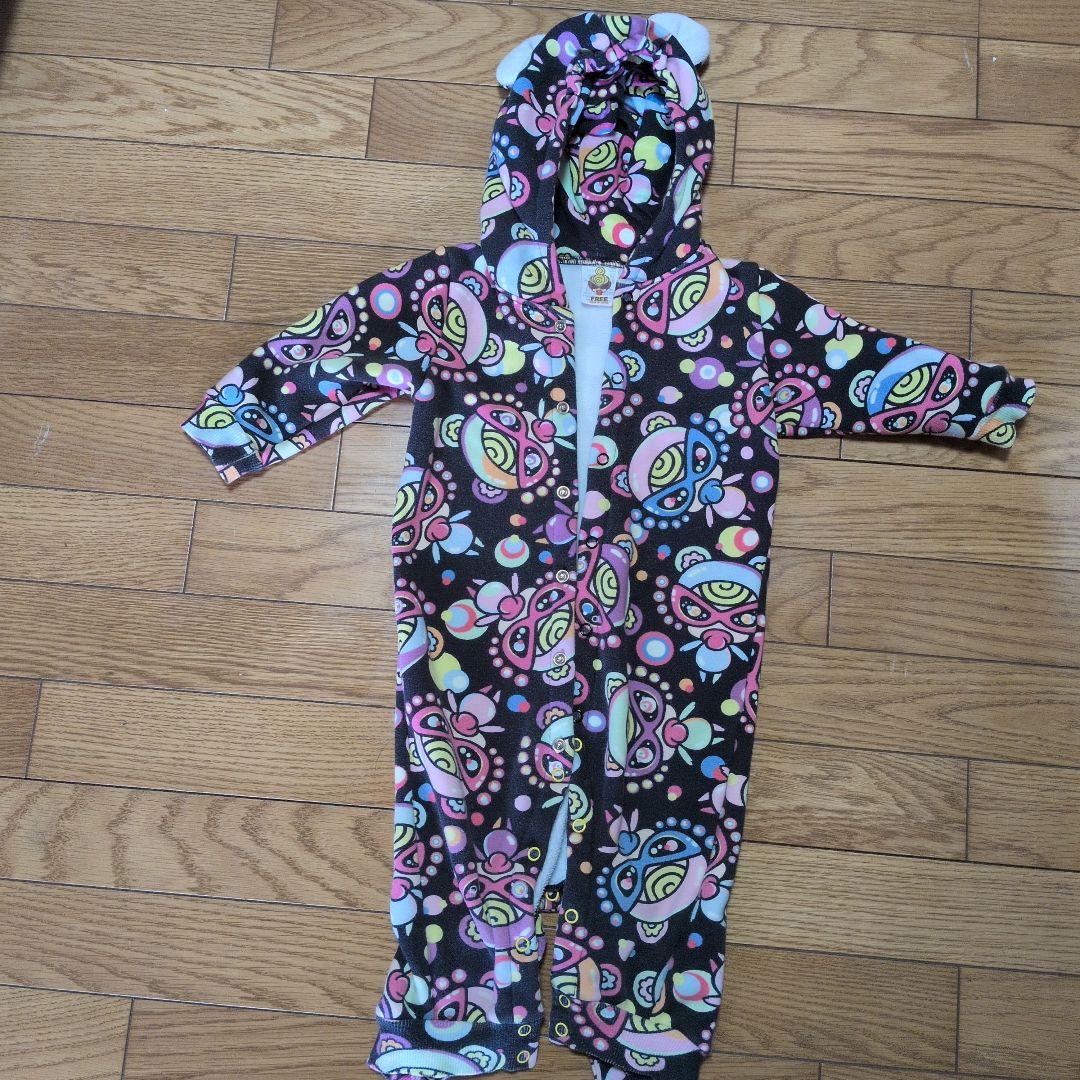 R*↝様 ♡キラテディ カバーオール♡ 和のデニムカバーオール 喜人 KJ-32804 和柄 和風 きじん インディゴ