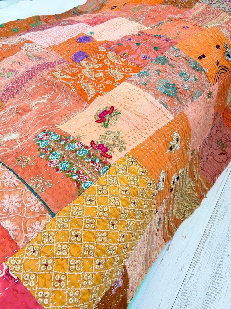 カンバディアキルト♡orange single カンタキルト - メルカリ