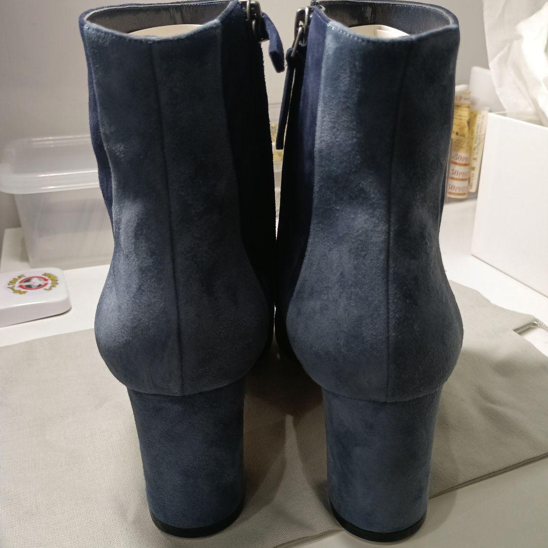 美品 MANOLO BLAHNIK ネイビー スエード ブーツ 39