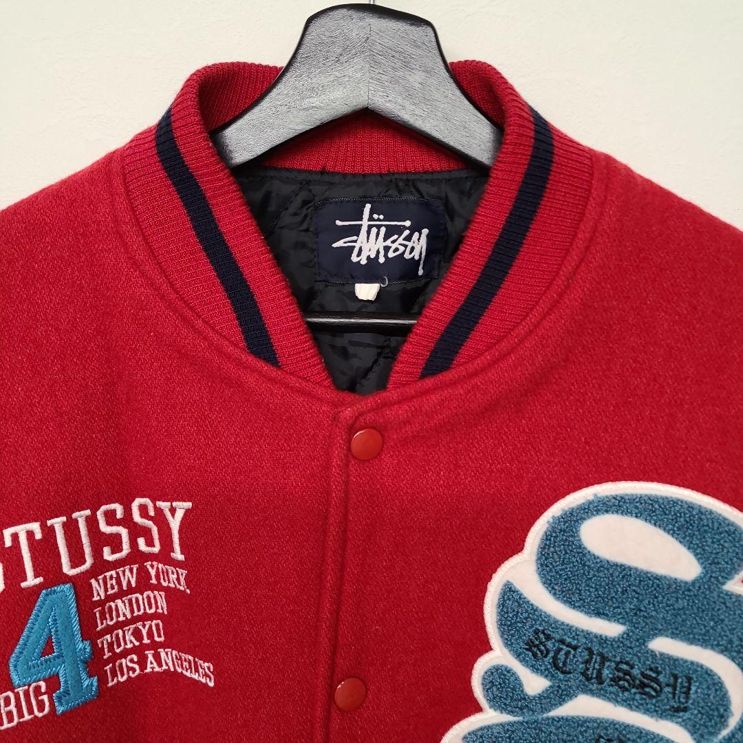 1998年 OLD STUSSY BIG4 袖レザー スタジャン 希少カラー - メルカリ