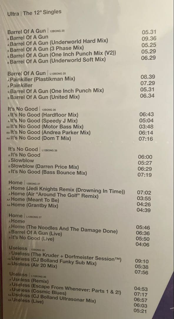 Depeche Mode - Ultra 12 Vinyl 8枚組 EURO盤