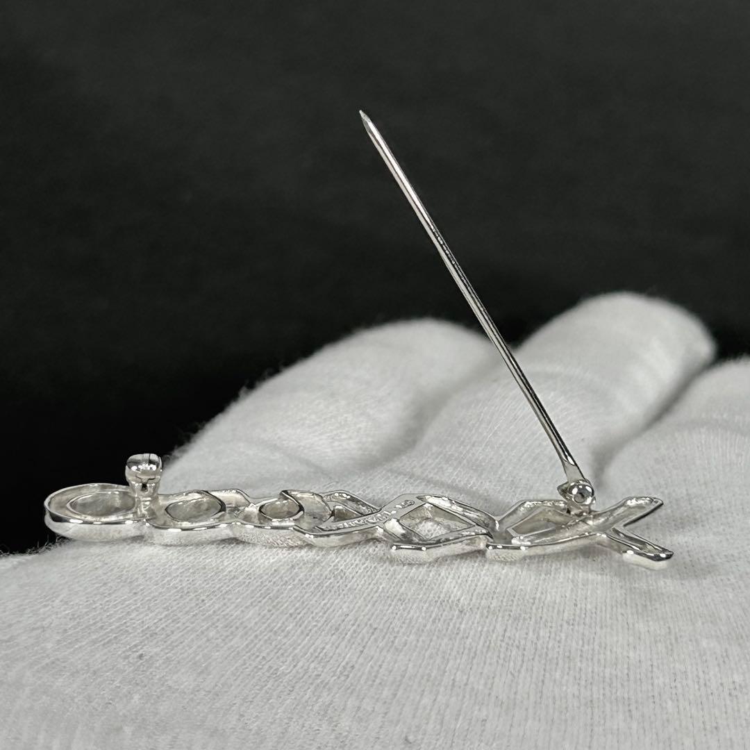 ティファニー ブローチ ラブ&キス シルバー925 ピンバッチ 5.5cm