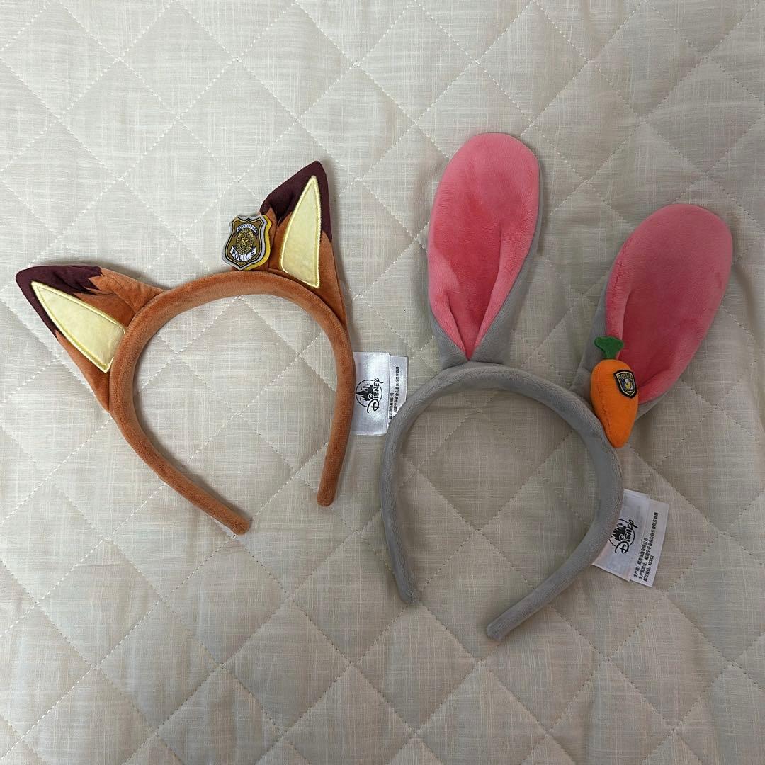 上海ディズニー ズートピア ニック ジュディ カチューシャ - メルカリ