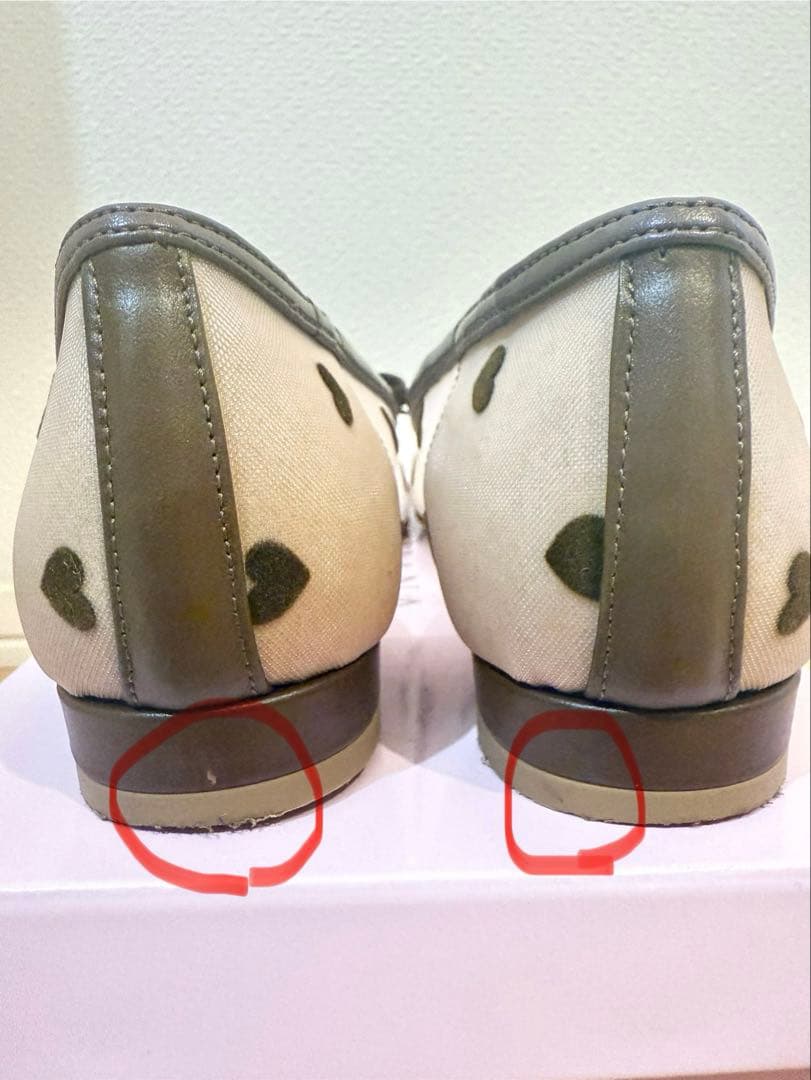 【最終値下げ】DIANA ピンクブラウンハートフロッキー/チュール 23.5cm