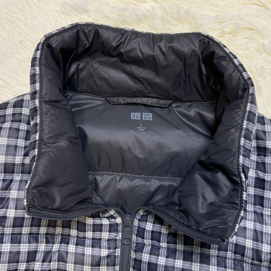 UNIQLO ダウンジャケット L チェック 美品 ユニクロ レトロ Y2K - メルカリ