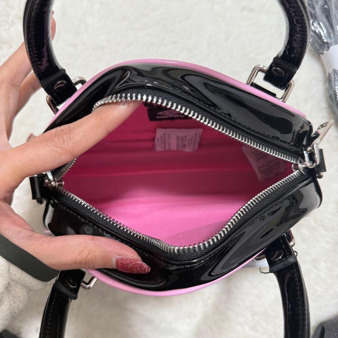 パメオポーズ アンブロ コラボ エナメル 2Wayミニボストンバッグ 新品