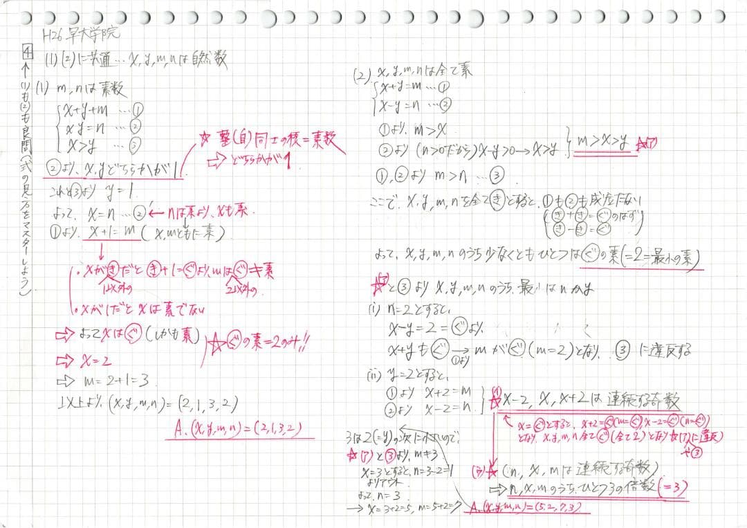 今だけ割引 塾講師オリジナル数学解説 早大学院 高校入試 過去問 2013-24
