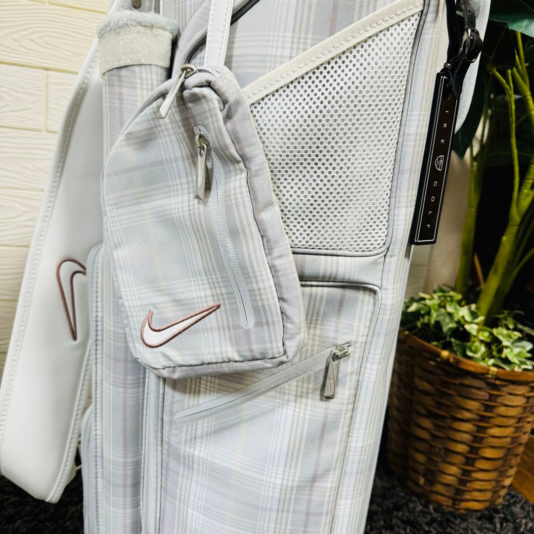 NIKE キャディバッグ 10分割 レディース チェック ナイキ ゴルフ