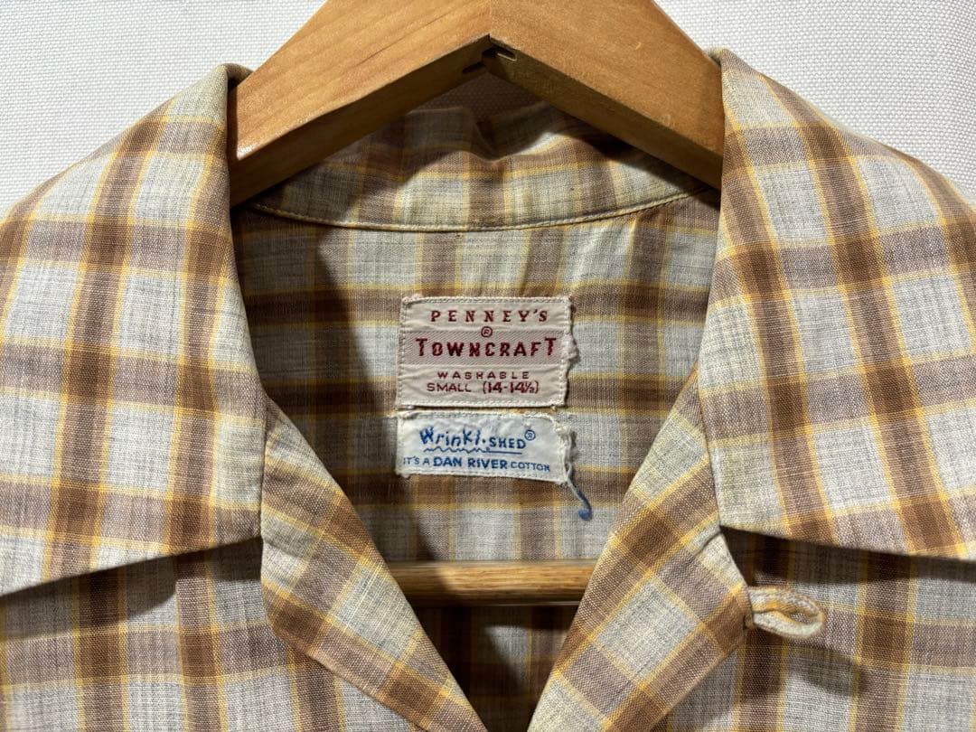 50s vintage penney's towncraft チェックシャツ - メルカリ