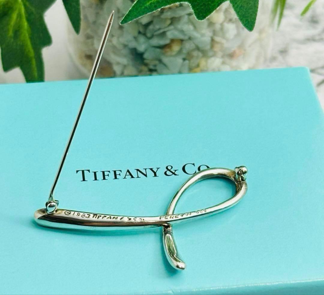 美品 Tiffany ブローチ コサージュ アルファベット L シルバー