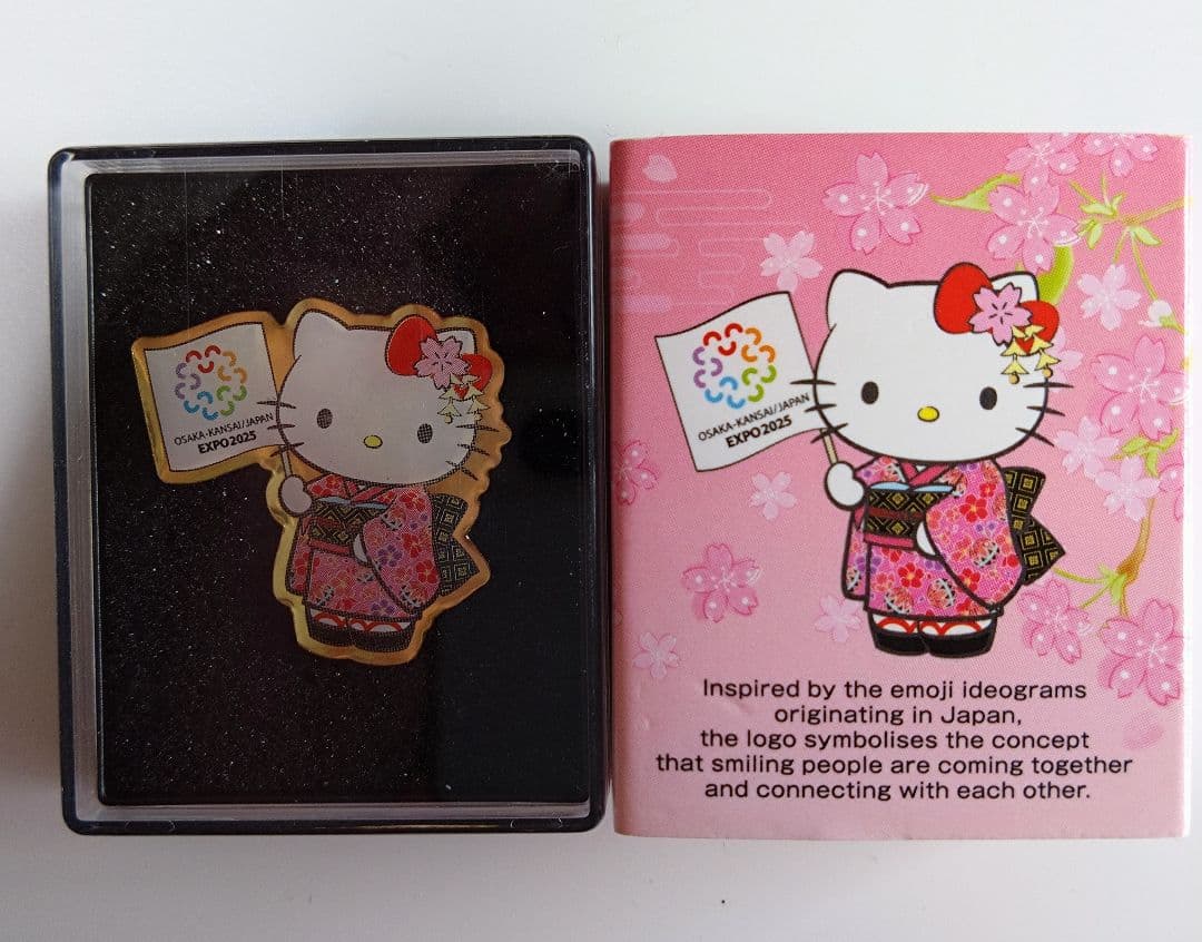 ハローキティ ピンバッジ EXPO2025 大阪・関西万博 招致 - メルカリ