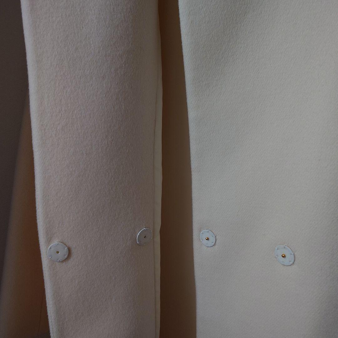 美品ESTNATION ホワイト コート サイズ38 毛100% ファッシ