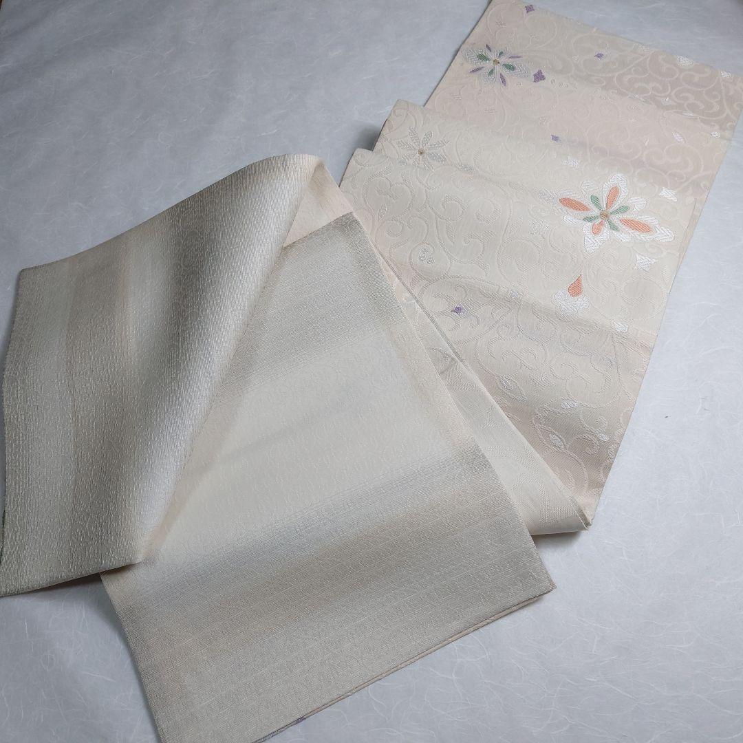 正絹 袋帯 弥栄織物謹製 ぜんまい ヨーロピアン図案 未使用品 スリー