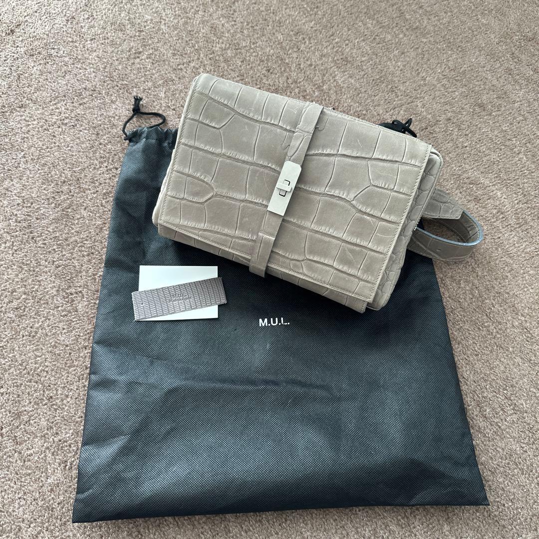 m.u.lクロコ型押しボディーバック ボディバッグ メンズ エムユーエル MUL レザー MUL-013 即納