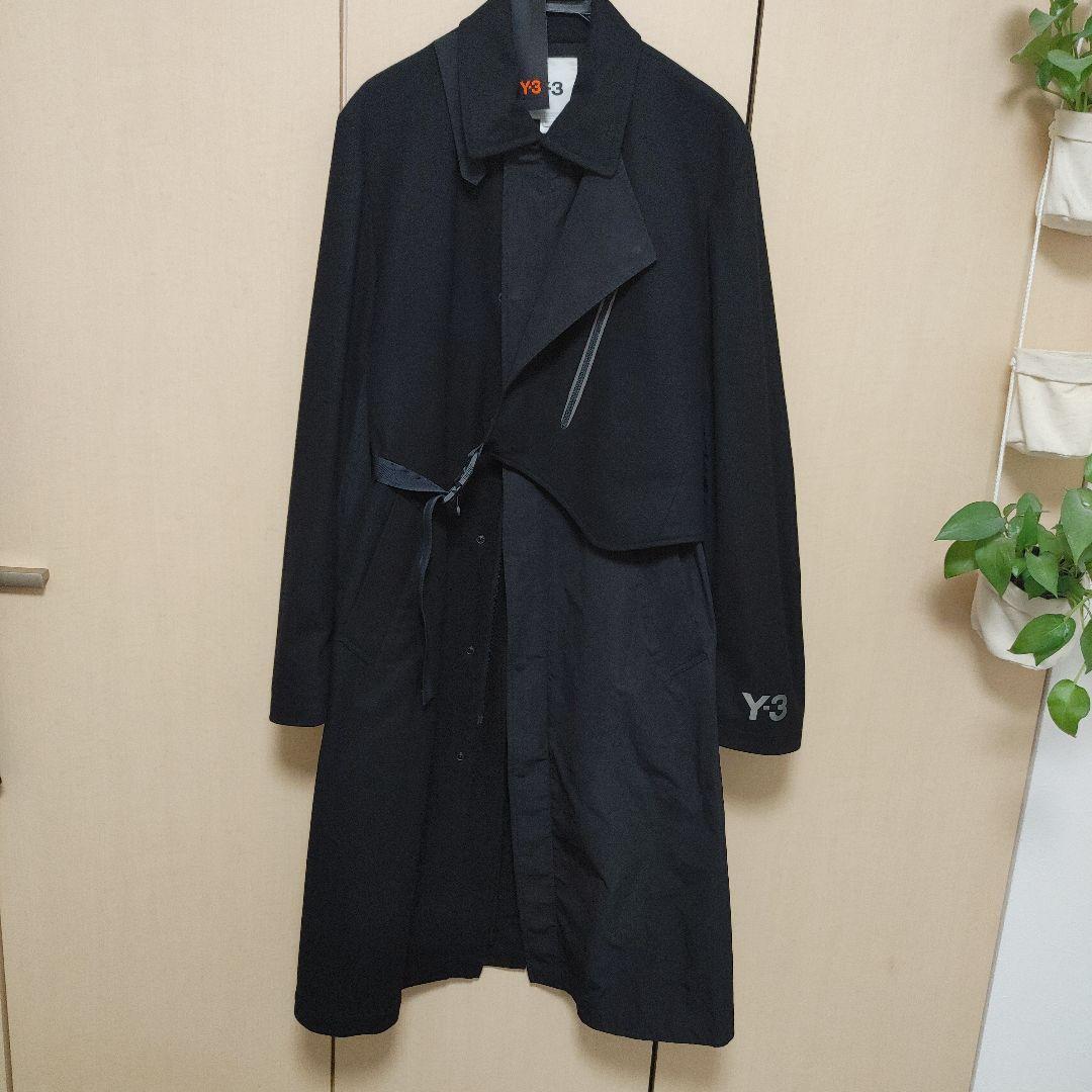 美品ヨウジヤマモトY-3ワイスリーM CH1 WOOL FLANNEL COAT Y-3 - Y-3 コート M CH1 WOOL FLANNEL COATの通販 by マナ's shop