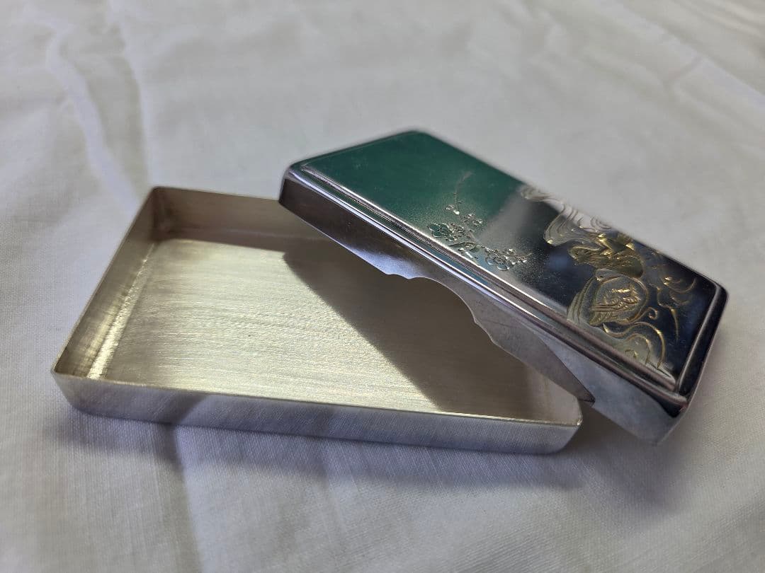 ミキモト 純銀製おしどり彫刻ケース MIKIMOTO - 工芸品新 発売