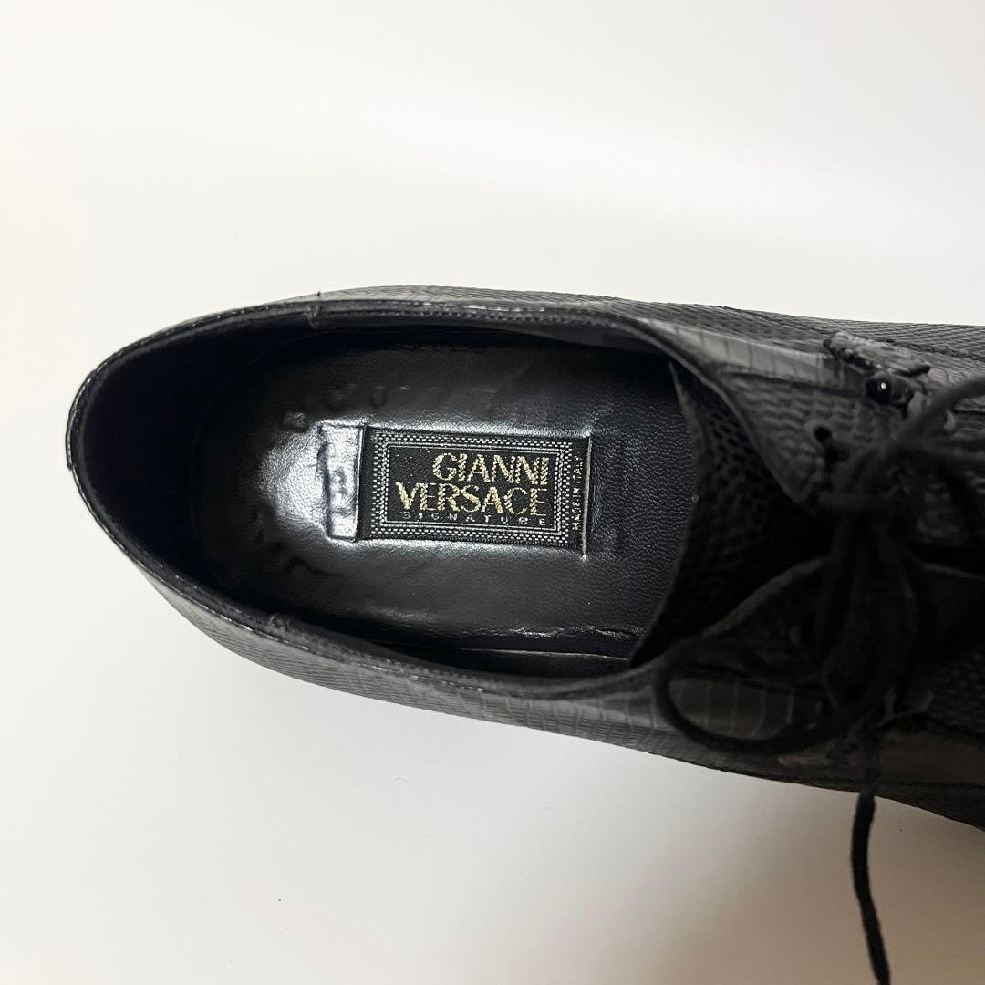 ヴェルサーチ　革靴　リザード　ビジネスシューズ　メデューサ　25.5cm