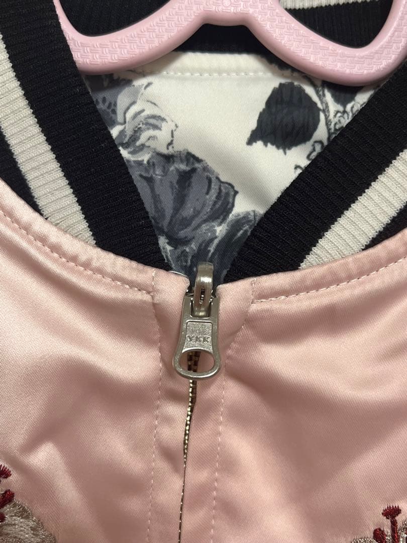 LILY BROWN×KEITA エンブロイダリーリバーシブルスカジャン ピンク