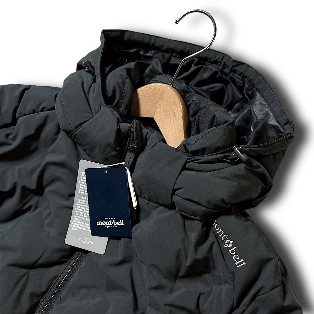 グレー系 L モンベル ハイブリッドエコダウンジャケット フード