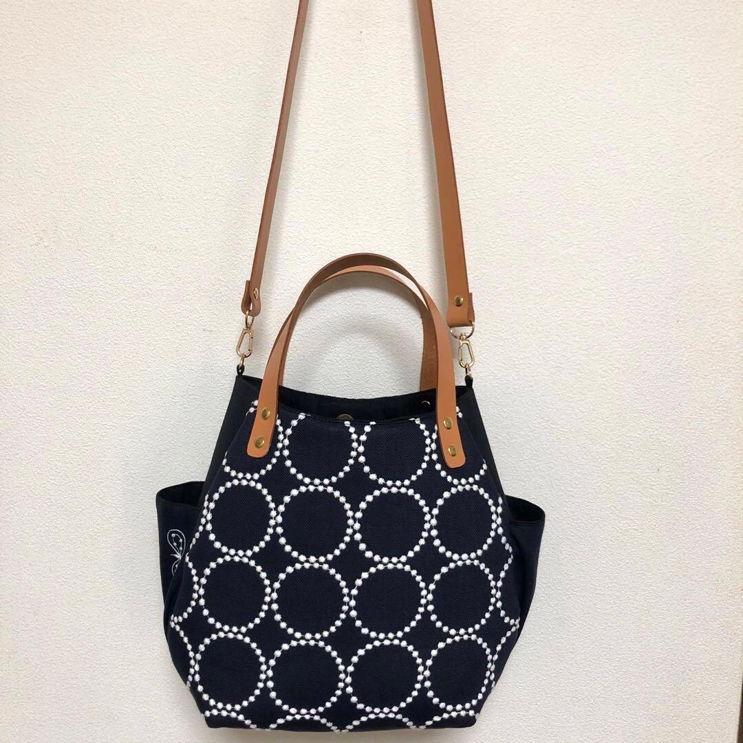 バルーンバッグ（M）ミナペルホネン 《タンバリン&choucho》ヌメ革