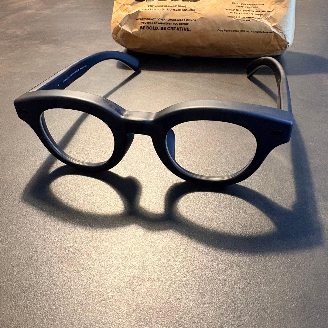 新品完売品】JINS BE BOLD マットブラック 極太 ボストン - メルカリ