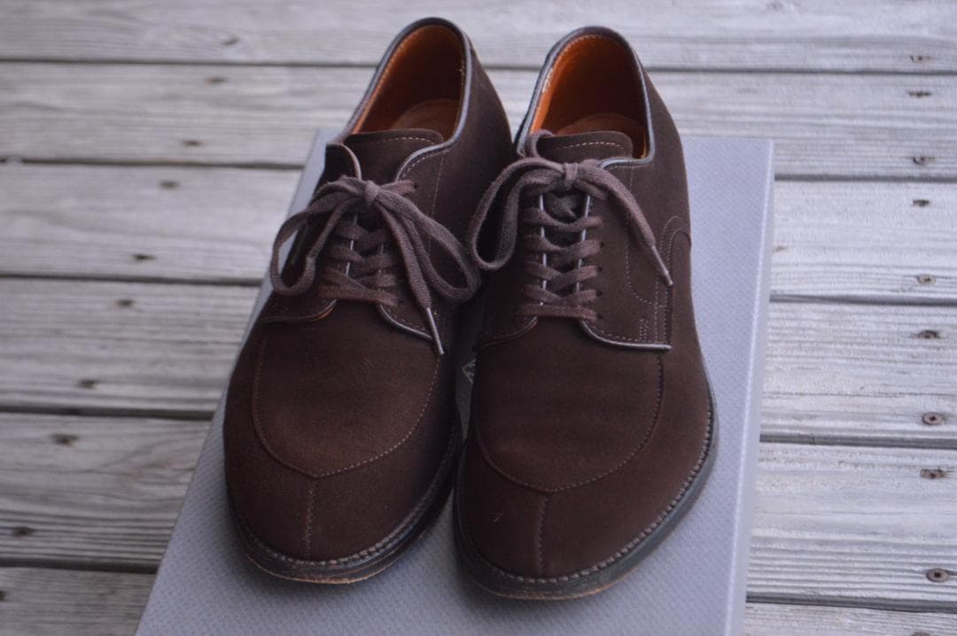 美品　ALDEN　Vチップ　6.5D　ダークブラウン　モディファイドラスト