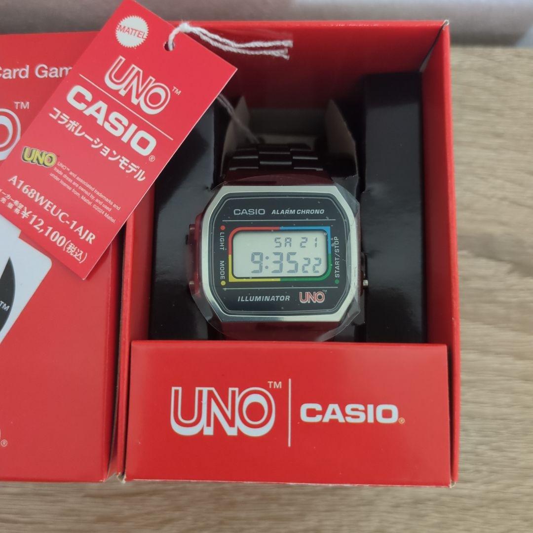 新品】CASIO UNO コラボレーションモデル A168WEUC-1AJR - メルカリ